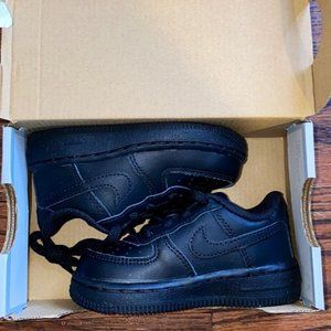 Nike Black Airforce Hard Bottom Size 2c